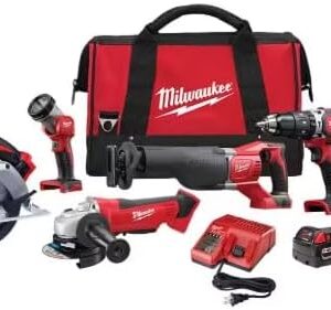Milwaukee - Kit combinado inalámbrico de 6 herramientas M18, de iones de litio (2696-26)