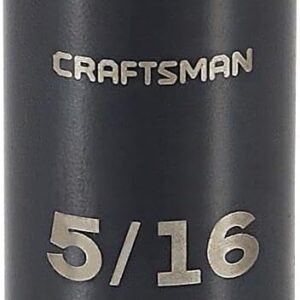 CRAFTSMAN Enchufe de impacto, profundo, SAE, 3/8" Drive, 5/16" (CMMT15891)