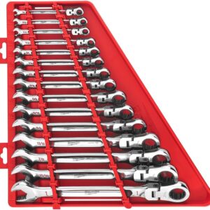 Milwaukee Juego de llaves de cabeza flexible SAE de 15 piezas