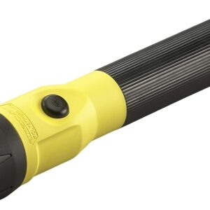 Streamlight 76184 PolyStinger - Linterna LED con cargador de CC y soporte para Piggyback, color amarillo - 485 lúmenes