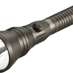 Streamlight 74819 Strion DS HPL 700 Lumen Rechargeable Dual Switch Long Range Flashlight, With 120V/100V AC/12V DC Piggyback Charger, Black