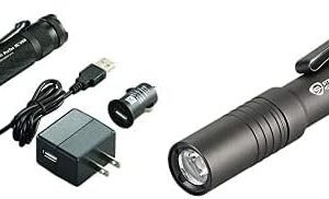 Streamlight 88052 ProTac HL Linterna táctica de 850 lúmenes, USB + Streamlight 66604 250 lúmenes corriente de luz Micro USB recargable linterna de bolsillo