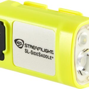 Streamlight 61637 SL-Sidesaddle USB 400 lúmenes recargable manos libres, casco y casco con luz LED con soporte, batería recargable, cable USB-C, amarillo