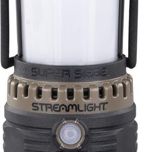 Streamlight 44947 Super Siege 1100-Lumen Rechargeable Lantern With 120-Volt AC Charger and Portable USB Charger, Coyote
