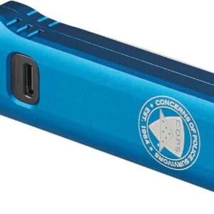 Streamlight 88825 Wedge XT 500-Lumen 1900-Candela linterna plana de transporte diario, incluye cable USB y cordón de bolsillo, C.O.P.S. azul Edición