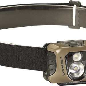 Streamlight 61425 Enduro Pro 200-Lúmenes LED Linterna Frontal con Baterias Alcalinas y Correa, Coyote
