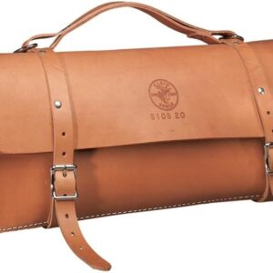 Klein Tools 5108-20 Tool Bag, Deluxe Leather, 20"L x 7"W x 8"D