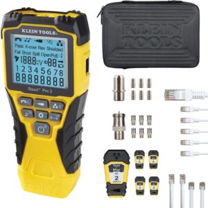 Klein Tools VDV501-853 Probador de cable coaxial, Scout Pro 3 con control remoto Test-n-Map, incluye controles remotos 2 - 6, pruebas de voz, datos y cable de vídeo