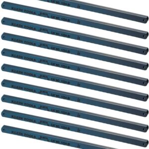 Klein Tools 1224BI Cuchillas bimetálicas de 12 pulgadas, 24 TPI, 100 unidades