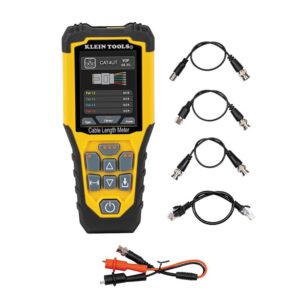 Klein Tools 501-915 - Probador de cables, medidor de longitud del cable TDR mide cables eléctricos, datos, dos cables y Romex, incluye cables, estuche de transporte