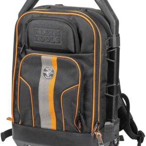 Klein Tools 55604 - Mochila con ruedas para herramientas con 28 bolsillos, asa retráctil resistente, interior de almacenamiento grande, ruedas de 3 pulgadas