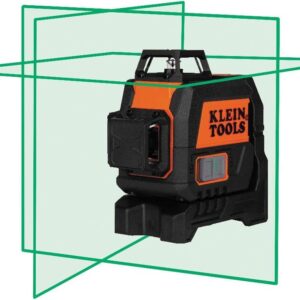 Klein Tools 93CPLG - Nivel láser compacto autonivelante, línea cruzada verde brillante, planos láser de 360 grados, recargable, montaje magnético