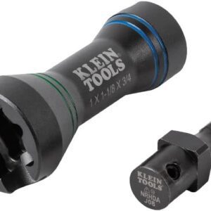 Klein Tools NRHDM Juego de mini cubos de impacto 5 en 1, 1/4 pulgadas, 1 pulgada, 1-1/8 pulgadas con ranuras de alineación pequeñas y grandes