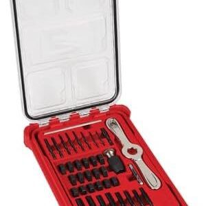 Milwaukee 38 Pc. SAE - Juego de llaves y troqueles con mango hexagonal 2 en 1