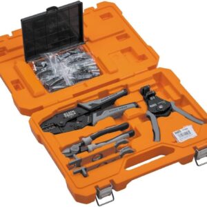 Klein Tools 92919S | Juego De Herramientas Solares | Con Cortador, Pelador, Engarzador, Llaves Y Conectores Fotovoltaicos | Caja De Herramientas | Kit De Herramientas | Funda Dura Resistente