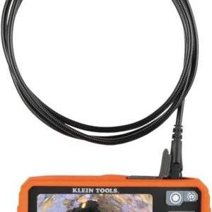 Klein Tools ET18 - Boroscopio de fontanería con Serpiente blindada Impermeable de Cuello de Cisne de 5,5 mm, LED, visualización LCD de 4,3 Pulgadas, cámara de inspección de endoscopio