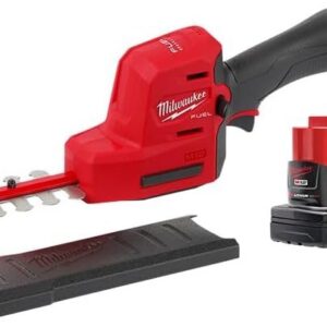 Milwaukee 2533-21 M12 - Kit de cortasetos inalámbrico sin escobillas de 8 pulgadas y 12 voltios con batería y cargador de 4.0 Ah, rojo