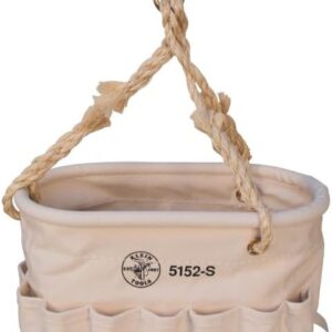 Klein Tools 5152S Bucket, 6 Canvas, Oval, 41 Pockets