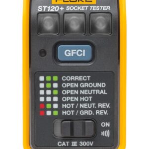 Fluke ST120+, Comprobador de Tomas de Corriente con Señal Acústica, Prueba GFCI