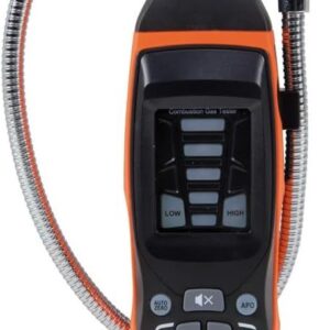 Klein Tools ET120 Gas Leak Detector, Combustible Gas Leak Meter with 18-Inch Gooseneck Has Range 50-10,000 ppm, Includes Pouch, Batteries