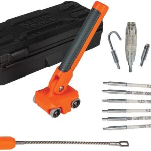 Klein Tools 80051 - Kit de extracción de alambre, fabricado en Estados Unidos, con varilla de pescado brillante de 30 pies y extractor de alambre magnético, 2 piezas