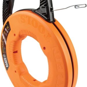 Klein Tools 56341 - Tirador de alambre eléctrico para pescado, acero inoxidable con doble punta de bucle, carcasa y mango optimizados, 1/8 pulgadas x 240 pies
