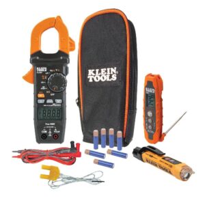 KLEIN TOOLS CL320KIT | Kit para pruebas HVAC | Multimetro digital | Con gancho y termómetro Infrarrojo | Incluye estuche y baterías| Probador de voltaje | Herramienta 3 en 1