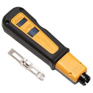 Fluke Networks D914S Impact Punch Down Tool con EverSharp 66/110 Corte Hoja y Mango de Goma Ergonómico Especial