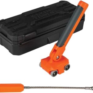 Klein Tools 50611 Magnetic Wire Puller, Fishes and Pulls Wire Cable Behind Walls or Tight Spaces, Stainless-Steel Leader, Rare Earth Magnet
