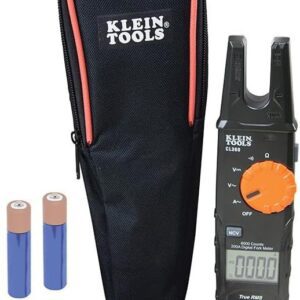Klein Tools CL360 | Multímetro tipo gancho abierto 200A con TRMS | Mide voltaje, corriente y continuidad | Mordaza ancha y prueba sin contacto | Multímetro | Probador de corriente | Rango automático