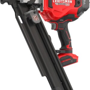 CRAFTSMAN V20 - Clavadora de encuadre inalámbrica, pistola de uñas, 21 grados, uñas de hasta 3-1/4 pulgadas, solo herramienta desnuda (CMCN621PLB)