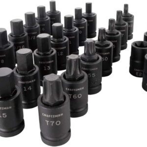 CRAFTSMAN - Juego de llaves de impacto de 1/2 pulgada, 28 piezas, MM/SAE (CMMT42031)
