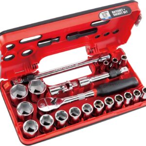 CRAFTSMAN - Juego de llaves serie V, mm poco profundo, unidad de 1/2 pulgada, 21 piezas (CMMT45755V)