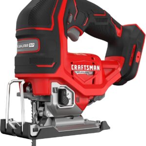 CRAFTSMAN V20 RP Sierra de calar inalámbrica, 3 ajustes orbitales, hasta 3.200 SPM, velocidad variable, sin llave, solo herramienta desnuda (CMCS650B)