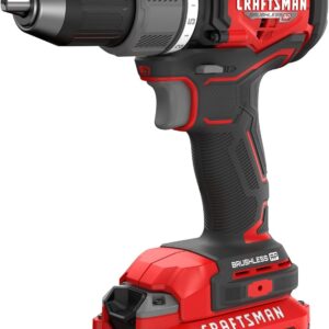 CRAFTSMAN V20 Kit de taladro/driver inalámbrico de 1/2 pulgada con 2 baterías y cargador (CMCD713C1)
