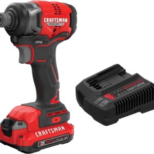 CRAFTSMAN V20 Kit de driver de impacto inalámbrico de 1/4 pulgadas con batería y cargador (CMCF813C1)