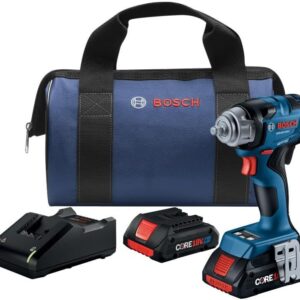 Bosch GDS18V-230CB24 18V 3/8" Llave de impacto con anillo de fricción con (2) baterías de alimentación avanzada CORE18V de 4 Ah