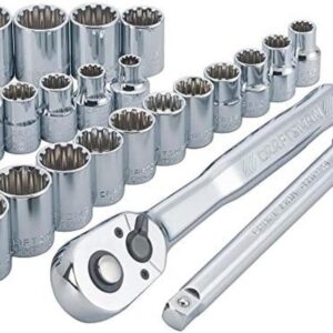 CRAFTSMAN CMMT12016 Juego de llaves de vaso universales de 3/8 pulgadas, 19 piezas