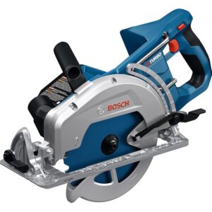BOSCH GKW18V-26N PROFACTOR™ 18V 7-1/4" Sierra circular con mango trasero – Tecnología sin escobillas, 5000 RPM, diseño ergonómico ligero, orientación de la hoja izquierda, freno electrónico, puerto de