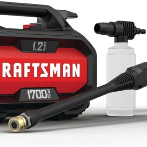 Craftsman - Lavadora eléctrica a presión, Agua fría, 1700 PSI, 1.2 GPM, con Cable (CMEPW1700)