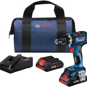 BOSCH GSB18V-800CB24 1/2" Kit de taladro/destornillador para martillo conectado sin escobillas con (1) batería de alimentación avanzada CORE18V® 4 Ah