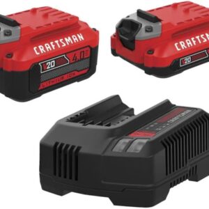 CRAFTSMAN V20 Pack (1) 4 Ah, (1) Baterías de iones de litio de 2 Ah con (1) estación de carga CMCB204-CKVA (20 voltios)