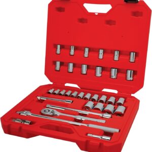 CRAFTSMAN - Juego de herramientas mecánicas, 33 piezas, unidad de 1/2 pulgada SAE/métrico (CMMT12122)