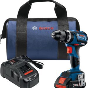 BOSCH GSB18V-535CB15 18V EC sin escobillas conectado, listo para 1/2 pulgadas. Taladro/destornillador con (1) batería de alimentación avanzada CORE18V 4Ah