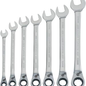 CRAFTSMAN Juego de llaves de carraca métricas reversibles de 7 mm, 7 unidades
