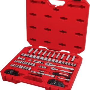 CRAFTSMAN - Juego de herramientas mecánicas, 83 piezas de herramientas manuales y zócalos SAE/métrico (CMMT12121)