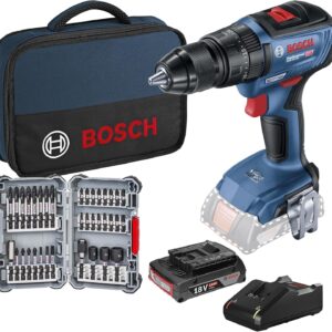 Bosch Rotomartillo GSB 18V-50 con Bateria 18V 2.0Ah cargador y Small Softcase + Bosch Set 36 puntas Impact Control Pro