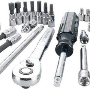 CRAFTSMAN - Juego de herramientas mecánicas, SAE/métrico, unidad de 1/4 pulgadas, 48 piezas (CMMT12017)