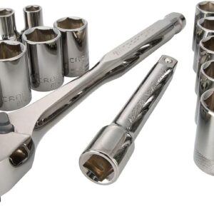 CRAFTSMAN - Juego de herramientas mecánicas de 1,27 cm, SAE/métrico, 22 piezas (CMMT12030)