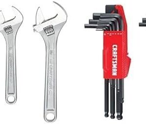 Craftsman CMMT12001 3 piezas de acero + CRAFTSMAN Juego de llaves hexagonales, juego métrico/SAE, 20 piezas (CMHT26020)